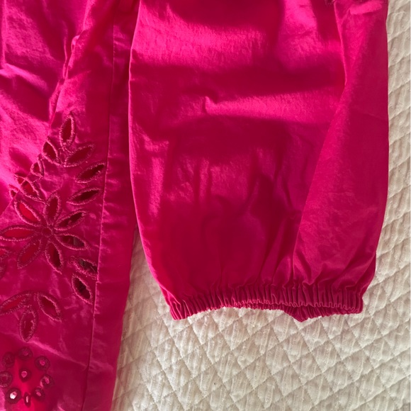 J.Crew Pink Mockneck Cotton Poplin with Embroidered Eyelet- - Picture 6 of 16